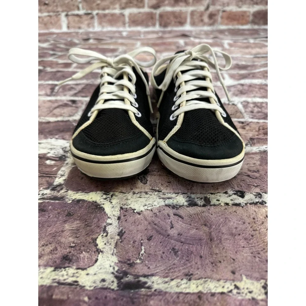Keds Womens Black Mesh Mule Sneakers Slip On Lace Up Backless Size 8.5 Casual
